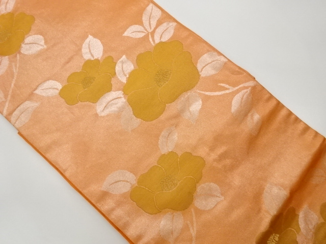 JAPANESE KIMONO / VINTAGE NAGOYA OBI / WOVEN CAMELLIA